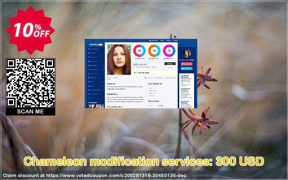 Chameleon modification services: 300 USD Coupon Code Apr 2024, 10% OFF - VotedCoupon