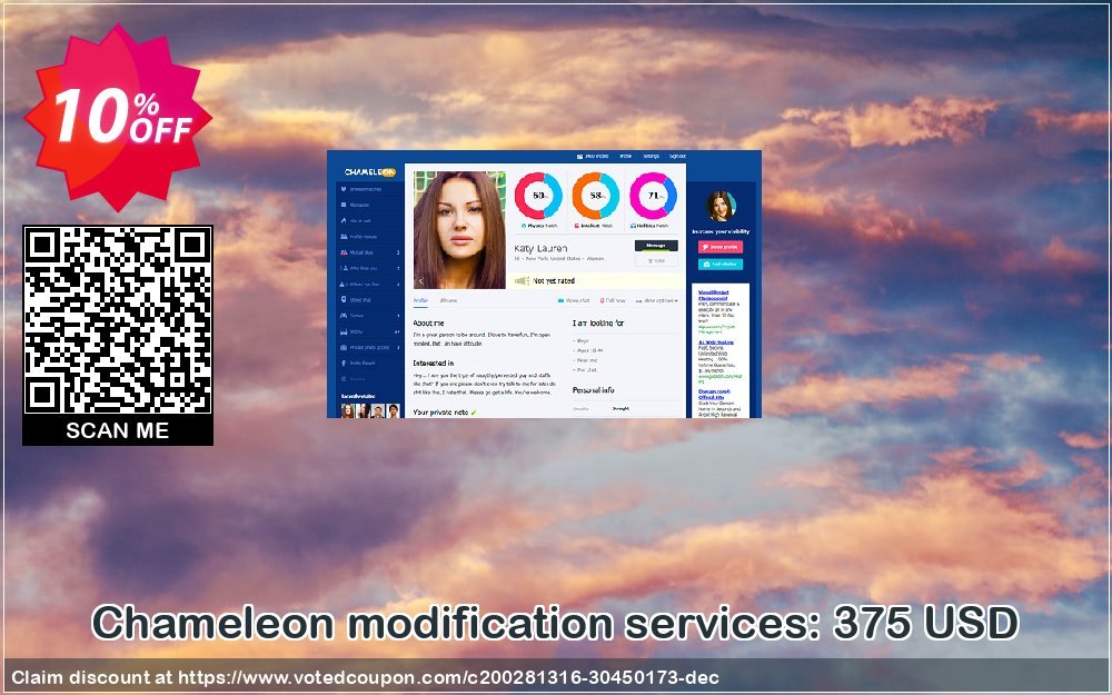 Chameleon modification services: 375 USD Coupon Code Apr 2024, 10% OFF - VotedCoupon