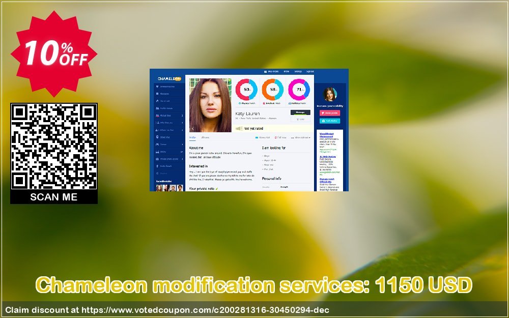 Chameleon modification services: 1150 USD Coupon Code May 2024, 10% OFF - VotedCoupon