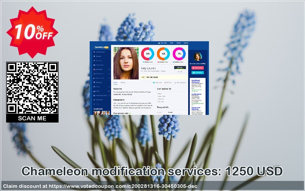 Chameleon modification services: 1250 USD Coupon Code Apr 2024, 10% OFF - VotedCoupon