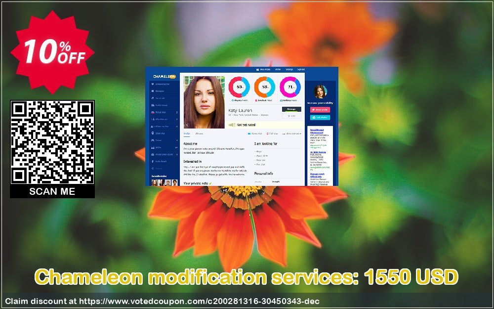 Chameleon modification services: 1550 USD Coupon Code Apr 2024, 10% OFF - VotedCoupon