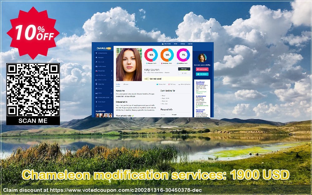 Chameleon modification services: 1900 USD Coupon Code Apr 2024, 10% OFF - VotedCoupon