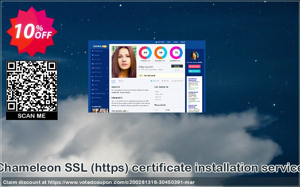 Chameleon SSL, https certificate installation service Coupon, discount SSL (https) certificate installation service Marvelous deals code 2024. Promotion: Marvelous deals code of SSL (https) certificate installation service 2024