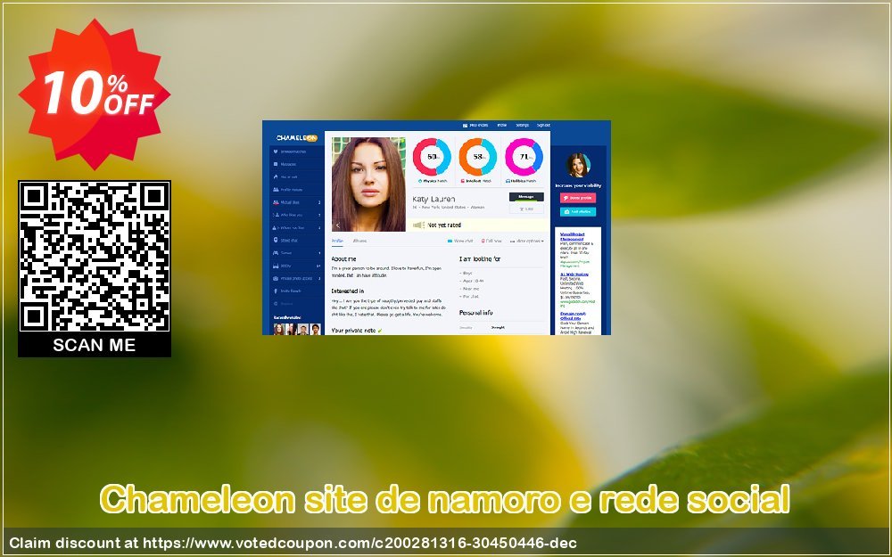 Chameleon site de namoro e rede social Coupon Code Jun 2024, 10% OFF - VotedCoupon