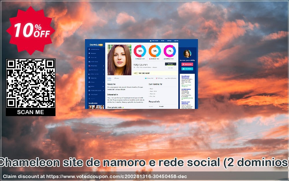 Chameleon site de namoro e rede social, 2 domínios  Coupon, discount Chameleon site de namoro e rede social (2 domínios) Dreaded discounts code 2024. Promotion: Dreaded discounts code of Chameleon site de namoro e rede social (2 domínios) 2024