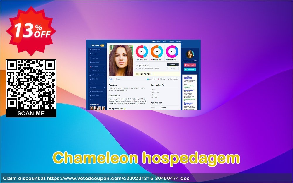 Chameleon hospedagem Coupon, discount Chameleon hospedagem Stunning sales code 2023. Promotion: Stunning sales code of Chameleon hospedagem 2023