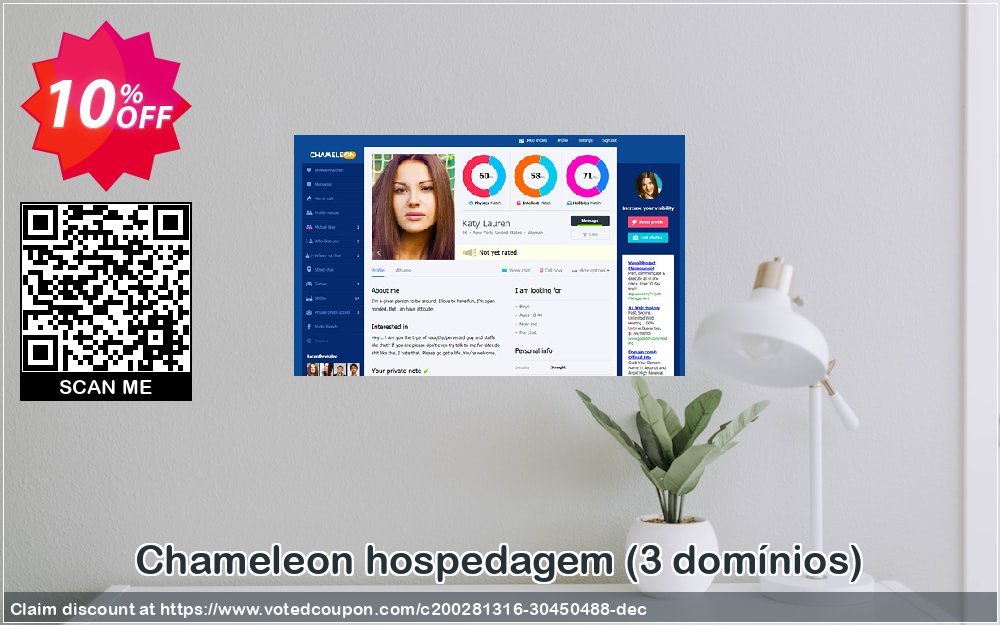 Chameleon hospedagem, 3 domínios  Coupon Code May 2024, 10% OFF - VotedCoupon