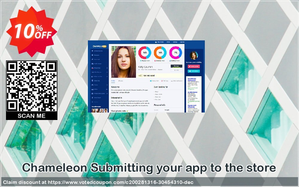 Chameleon Submitting your app to the store Coupon, discount Submitting your app to the store Special sales code 2023. Promotion: Special sales code of Submitting your app to the store 2023