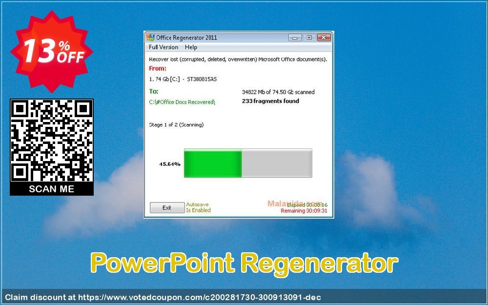 PowerPoint Regenerator Coupon, discount 12% OFF PowerPoint Regenerator, verified. Promotion: Impressive discount code of PowerPoint Regenerator, tested & approved