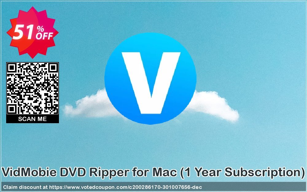 VidMobie DVD Ripper for MAC, Yearly Subscription  Coupon, discount Coupon code VidMobie DVD Ripper for Mac (1 Year Subscription). Promotion: VidMobie DVD Ripper for Mac (1 Year Subscription) offer from VidMobie Software