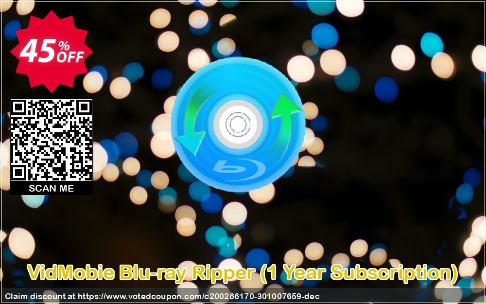 VidMobie Blu-ray Ripper, Yearly Subscription  Coupon, discount Coupon code VidMobie Blu-ray Ripper (1 Year Subscription). Promotion: VidMobie Blu-ray Ripper (1 Year Subscription) offer from VidMobie Software