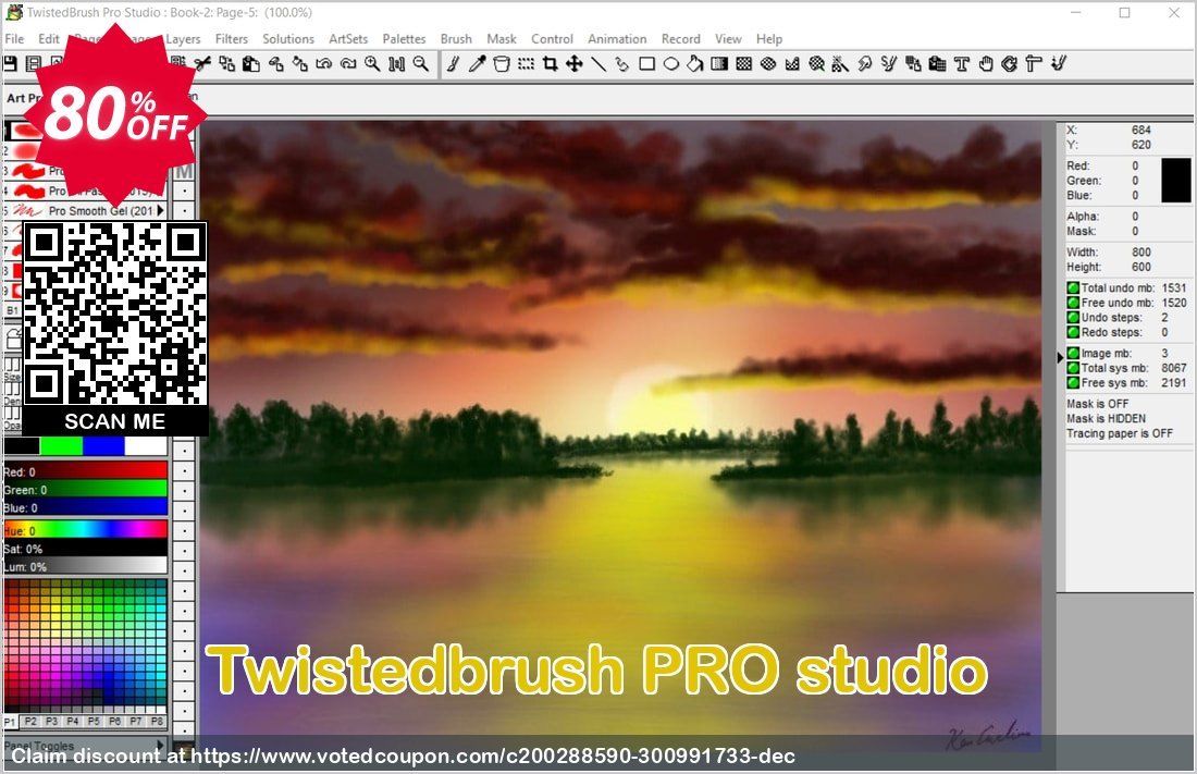 Twistedbrush PRO studio Coupon, discount 80% OFF Twistedbrush PRO studio, verified. Promotion: Wondrous discount code of Twistedbrush PRO studio, tested & approved