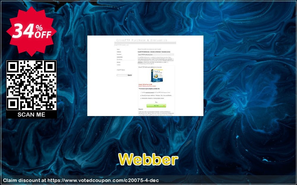 Webber Coupon, discount AFFILIATE_SOFTWAREONE. Promotion: 