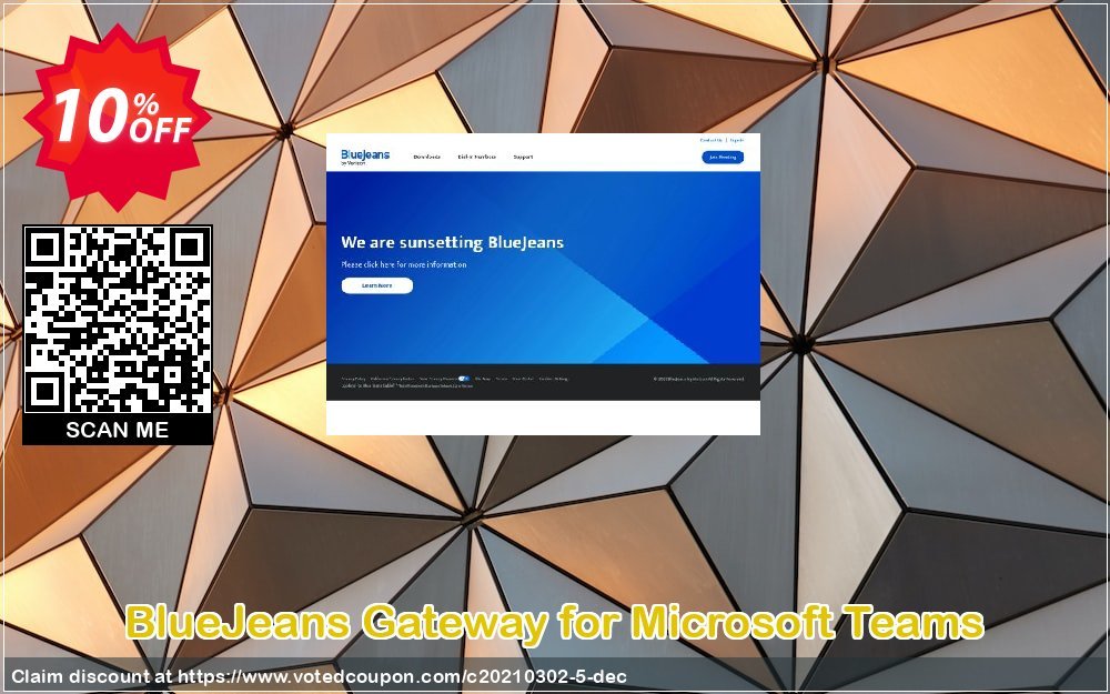 BlueJeans Gateway for Microsoft Teams Coupon, discount 10% OFF BlueJeans Gateway for Microsoft Teams, verified. Promotion: Best discounts code of BlueJeans Gateway for Microsoft Teams, tested & approved