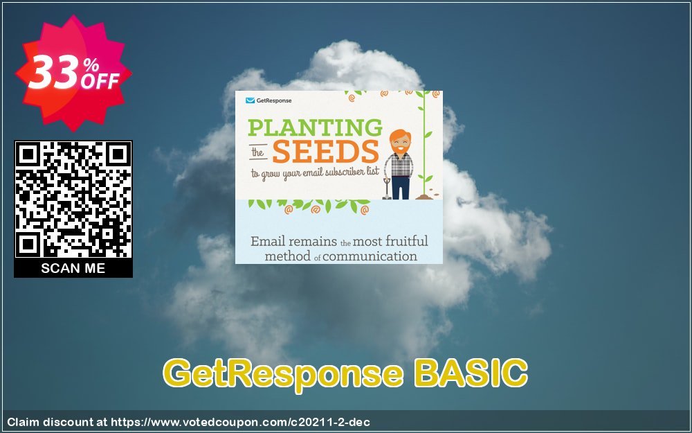GetResponse BASIC Coupon, discount 30% OFF GetResponse BASIC, verified. Promotion: Super sales code of GetResponse BASIC, tested & approved
