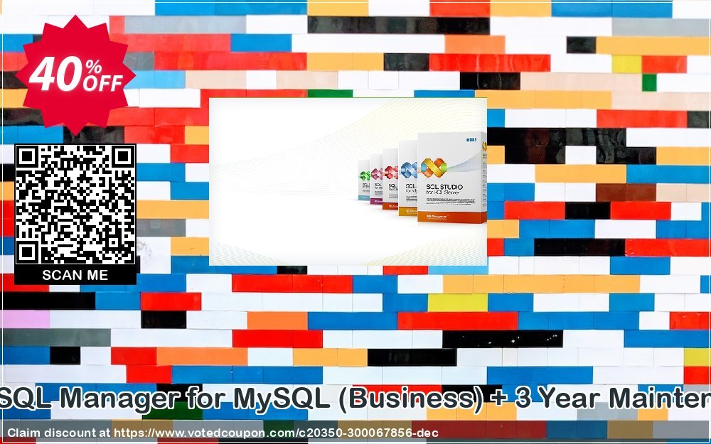 EMS SQL Manager for MySQL, Business + 3 Year Maintenance Coupon, discount Coupon code EMS SQL Manager for MySQL (Business) + 3 Year Maintenance. Promotion: EMS SQL Manager for MySQL (Business) + 3 Year Maintenance Exclusive offer 