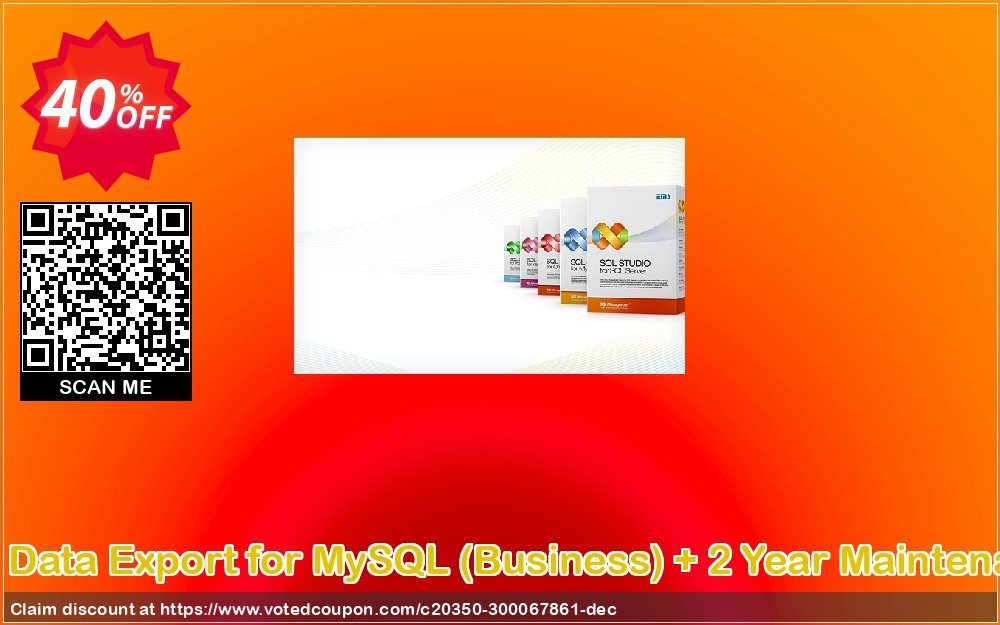 EMS Data Export for MySQL, Business + 2 Year Maintenance Coupon, discount Coupon code EMS Data Export for MySQL (Business) + 2 Year Maintenance. Promotion: EMS Data Export for MySQL (Business) + 2 Year Maintenance Exclusive offer 