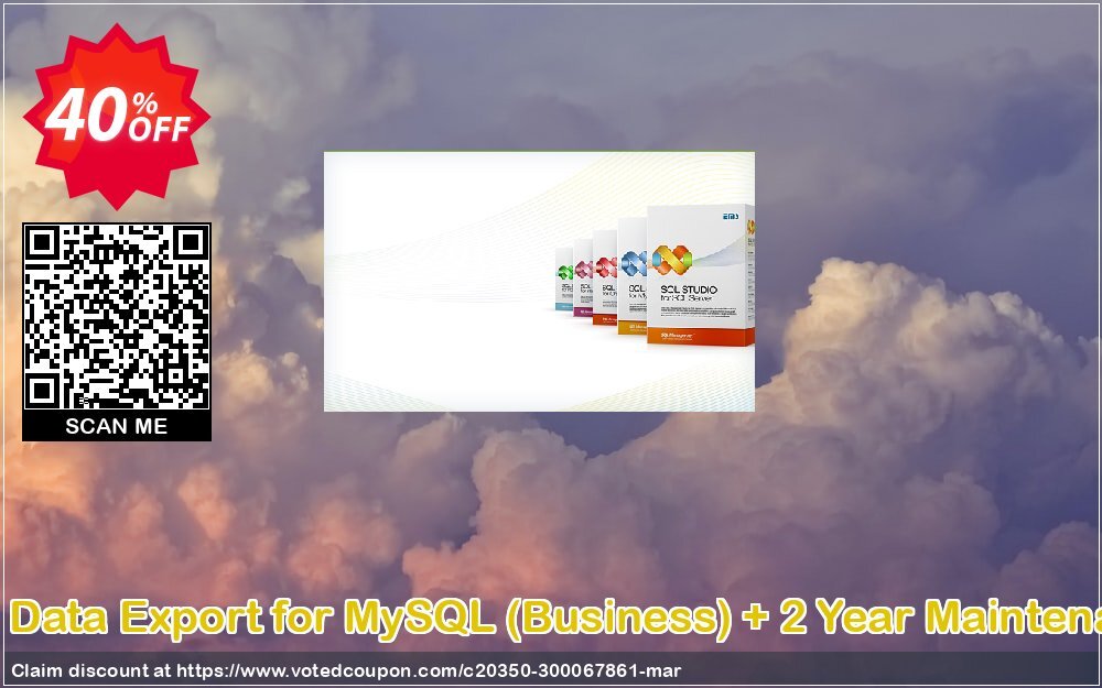 EMS Data Export for MySQL, Business + 2 Year Maintenance Coupon, discount Coupon code EMS Data Export for MySQL (Business) + 2 Year Maintenance. Promotion: EMS Data Export for MySQL (Business) + 2 Year Maintenance Exclusive offer 