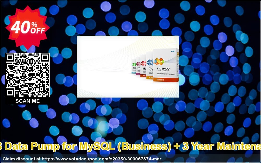 EMS Data Pump for MySQL, Business + 3 Year Maintenance Coupon, discount Coupon code EMS Data Pump for MySQL (Business) + 3 Year Maintenance. Promotion: EMS Data Pump for MySQL (Business) + 3 Year Maintenance Exclusive offer 