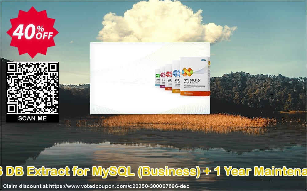 EMS DB Extract for MySQL, Business + Yearly Maintenance Coupon, discount Coupon code EMS DB Extract for MySQL (Business) + 1 Year Maintenance. Promotion: EMS DB Extract for MySQL (Business) + 1 Year Maintenance Exclusive offer 