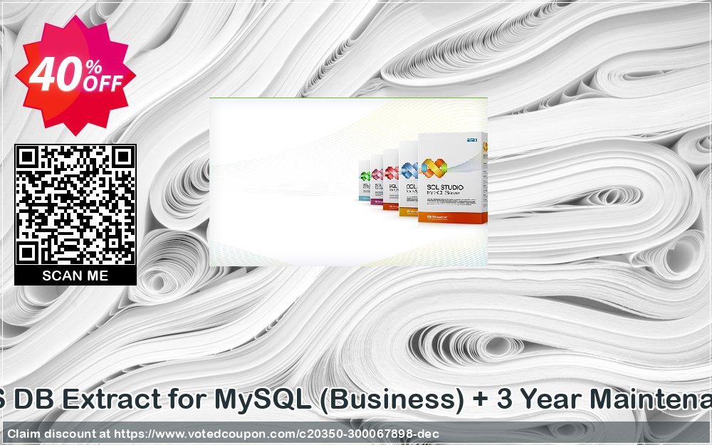 EMS DB Extract for MySQL, Business + 3 Year Maintenance Coupon, discount Coupon code EMS DB Extract for MySQL (Business) + 3 Year Maintenance. Promotion: EMS DB Extract for MySQL (Business) + 3 Year Maintenance Exclusive offer 