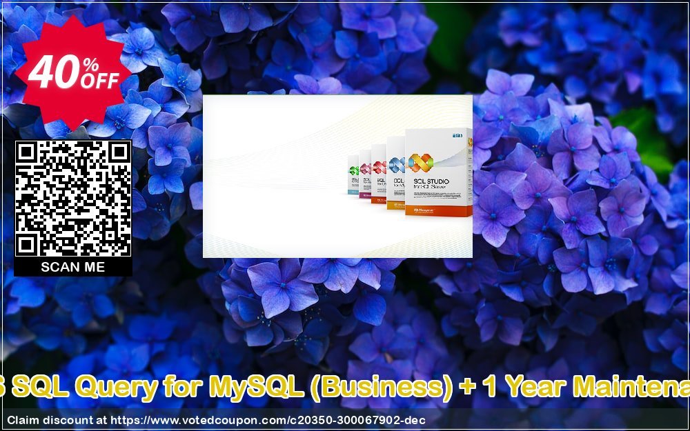 EMS SQL Query for MySQL, Business + Yearly Maintenance Coupon, discount Coupon code EMS SQL Query for MySQL (Business) + 1 Year Maintenance. Promotion: EMS SQL Query for MySQL (Business) + 1 Year Maintenance Exclusive offer 
