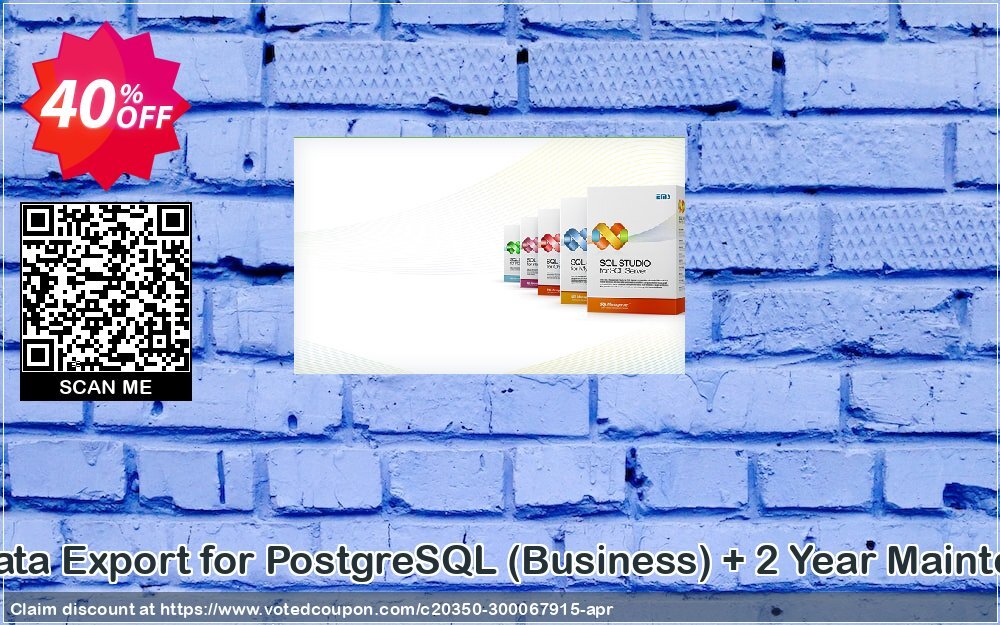 EMS Data Export for PostgreSQL, Business + 2 Year Maintenance Coupon, discount Coupon code EMS Data Export for PostgreSQL (Business) + 2 Year Maintenance. Promotion: EMS Data Export for PostgreSQL (Business) + 2 Year Maintenance Exclusive offer 