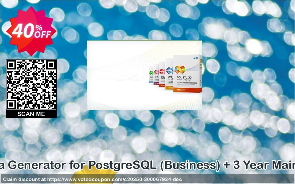 EMS Data Generator for PostgreSQL, Business + 3 Year Maintenance Coupon, discount Coupon code EMS Data Generator for PostgreSQL (Business) + 3 Year Maintenance. Promotion: EMS Data Generator for PostgreSQL (Business) + 3 Year Maintenance Exclusive offer 