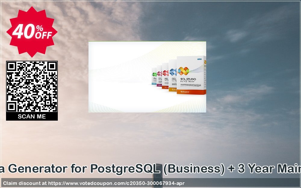 EMS Data Generator for PostgreSQL, Business + 3 Year Maintenance Coupon, discount Coupon code EMS Data Generator for PostgreSQL (Business) + 3 Year Maintenance. Promotion: EMS Data Generator for PostgreSQL (Business) + 3 Year Maintenance Exclusive offer 