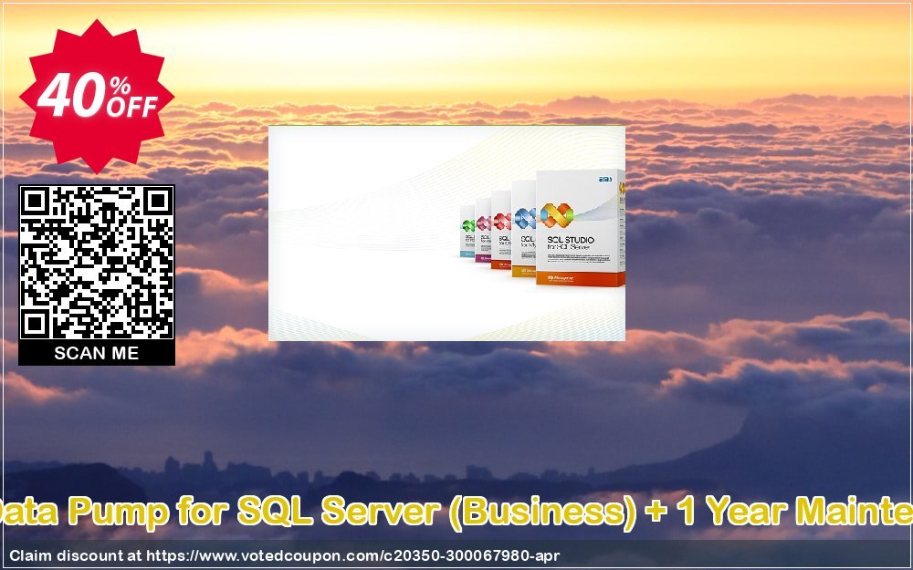 EMS Data Pump for SQL Server, Business + Yearly Maintenance Coupon, discount Coupon code EMS Data Pump for SQL Server (Business) + 1 Year Maintenance. Promotion: EMS Data Pump for SQL Server (Business) + 1 Year Maintenance Exclusive offer 