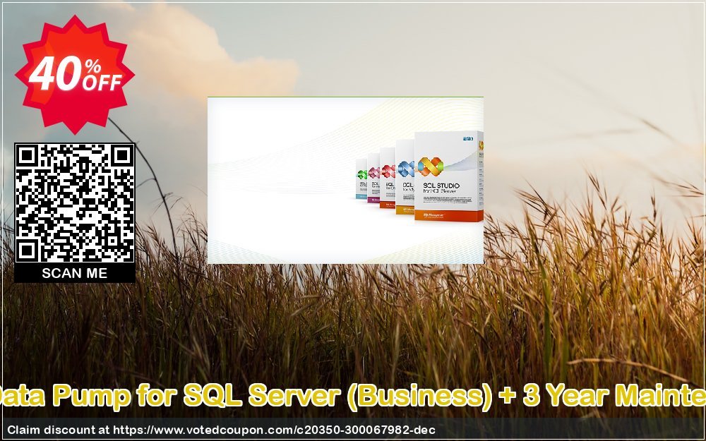 EMS Data Pump for SQL Server, Business + 3 Year Maintenance Coupon, discount Coupon code EMS Data Pump for SQL Server (Business) + 3 Year Maintenance. Promotion: EMS Data Pump for SQL Server (Business) + 3 Year Maintenance Exclusive offer 