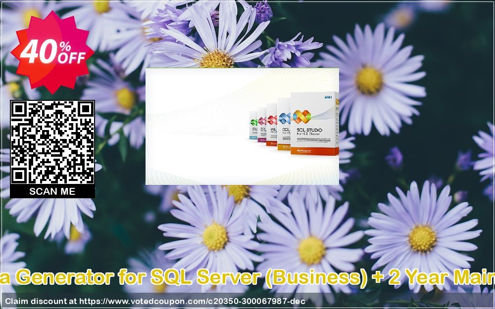EMS Data Generator for SQL Server, Business + 2 Year Maintenance Coupon, discount Coupon code EMS Data Generator for SQL Server (Business) + 2 Year Maintenance. Promotion: EMS Data Generator for SQL Server (Business) + 2 Year Maintenance Exclusive offer 