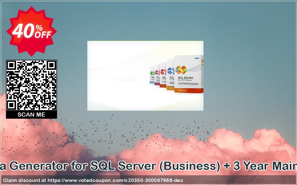 EMS Data Generator for SQL Server, Business + 3 Year Maintenance Coupon, discount Coupon code EMS Data Generator for SQL Server (Business) + 3 Year Maintenance. Promotion: EMS Data Generator for SQL Server (Business) + 3 Year Maintenance Exclusive offer 