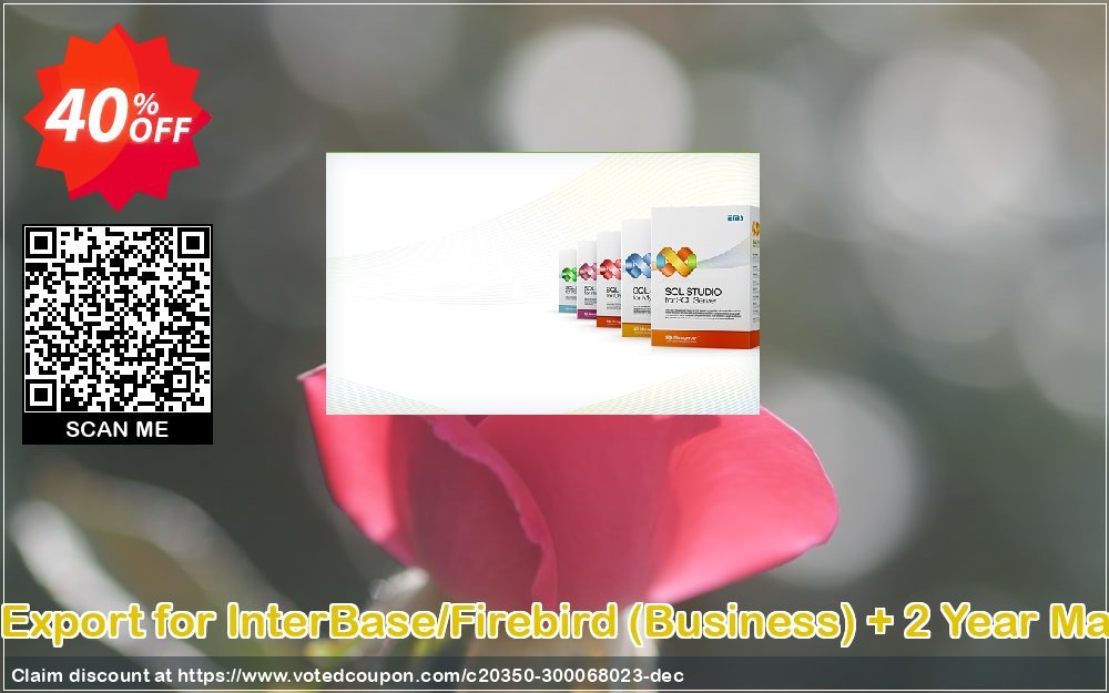 EMS Data Export for InterBase/Firebird, Business + 2 Year Maintenance Coupon, discount Coupon code EMS Data Export for InterBase/Firebird (Business) + 2 Year Maintenance. Promotion: EMS Data Export for InterBase/Firebird (Business) + 2 Year Maintenance Exclusive offer 