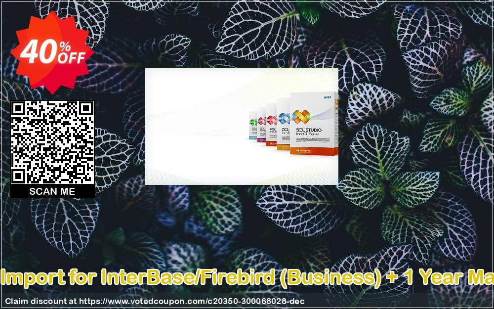EMS Data Import for InterBase/Firebird, Business + Yearly Maintenance Coupon, discount Coupon code EMS Data Import for InterBase/Firebird (Business) + 1 Year Maintenance. Promotion: EMS Data Import for InterBase/Firebird (Business) + 1 Year Maintenance Exclusive offer 
