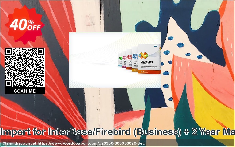 EMS Data Import for InterBase/Firebird, Business + 2 Year Maintenance Coupon, discount Coupon code EMS Data Import for InterBase/Firebird (Business) + 2 Year Maintenance. Promotion: EMS Data Import for InterBase/Firebird (Business) + 2 Year Maintenance Exclusive offer 