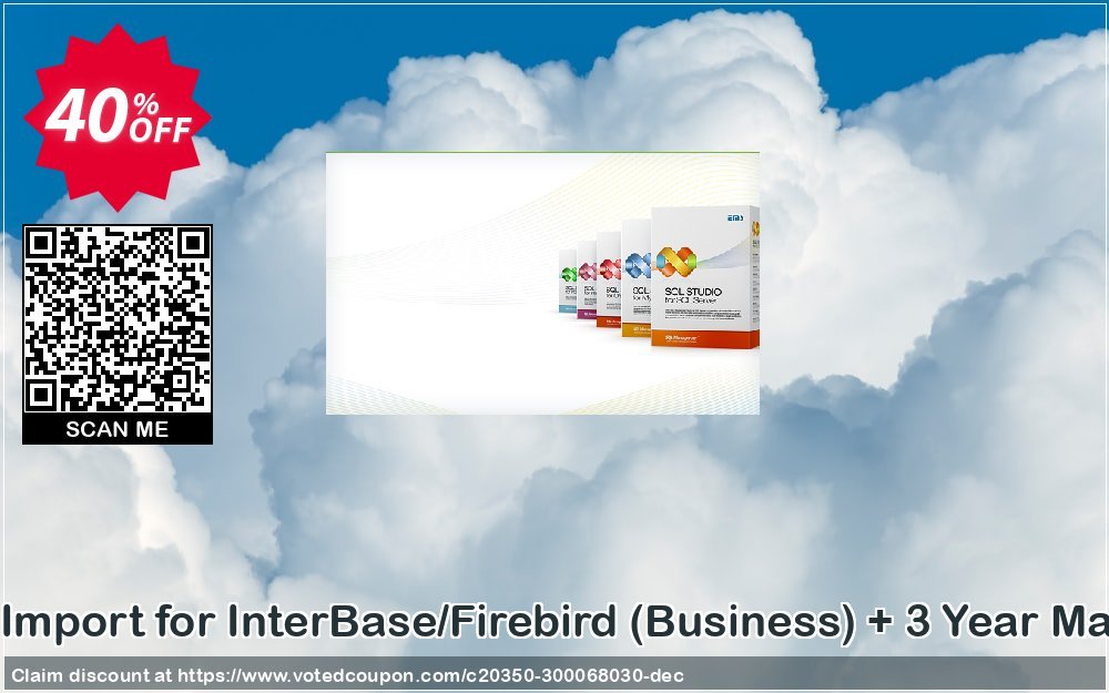 EMS Data Import for InterBase/Firebird, Business + 3 Year Maintenance Coupon, discount Coupon code EMS Data Import for InterBase/Firebird (Business) + 3 Year Maintenance. Promotion: EMS Data Import for InterBase/Firebird (Business) + 3 Year Maintenance Exclusive offer 