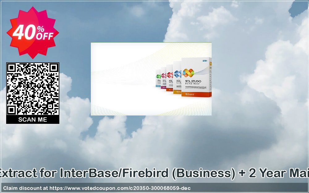 EMS DB Extract for InterBase/Firebird, Business + 2 Year Maintenance Coupon, discount Coupon code EMS DB Extract for InterBase/Firebird (Business) + 2 Year Maintenance. Promotion: EMS DB Extract for InterBase/Firebird (Business) + 2 Year Maintenance Exclusive offer 