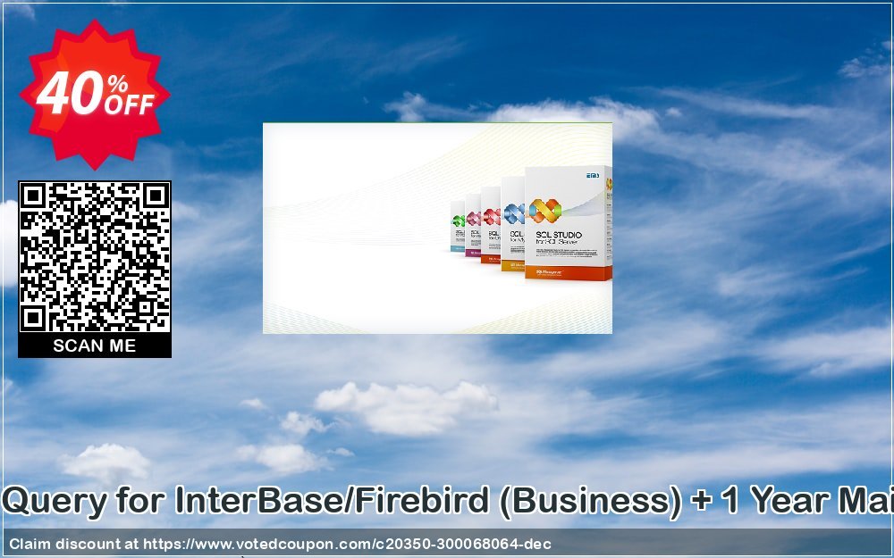 EMS SQL Query for InterBase/Firebird, Business + Yearly Maintenance Coupon, discount Coupon code EMS SQL Query for InterBase/Firebird (Business) + 1 Year Maintenance. Promotion: EMS SQL Query for InterBase/Firebird (Business) + 1 Year Maintenance Exclusive offer 