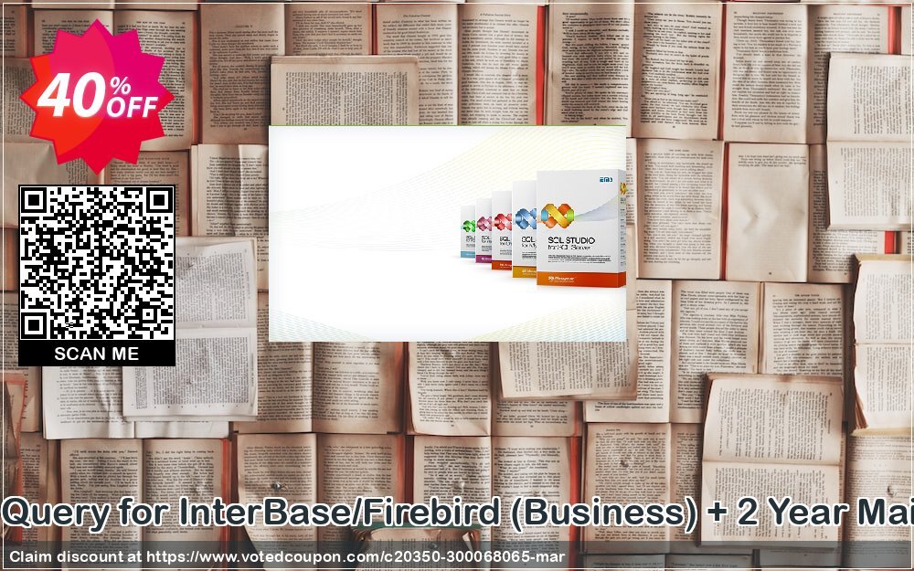 EMS SQL Query for InterBase/Firebird, Business + 2 Year Maintenance Coupon, discount Coupon code EMS SQL Query for InterBase/Firebird (Business) + 2 Year Maintenance. Promotion: EMS SQL Query for InterBase/Firebird (Business) + 2 Year Maintenance Exclusive offer 