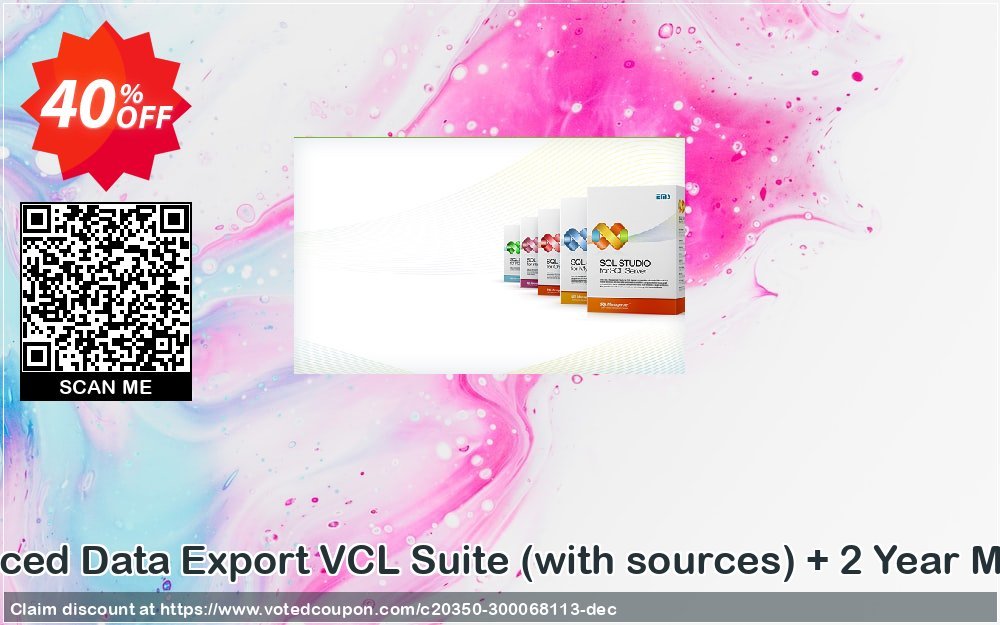 EMS Advanced Data Export VCL Suite, with sources + 2 Year Maintenance Coupon, discount Coupon code Advanced Data Export VCL Suite (with sources) + 2 Year Maintenance. Promotion: Advanced Data Export VCL Suite (with sources) + 2 Year Maintenance Exclusive offer 