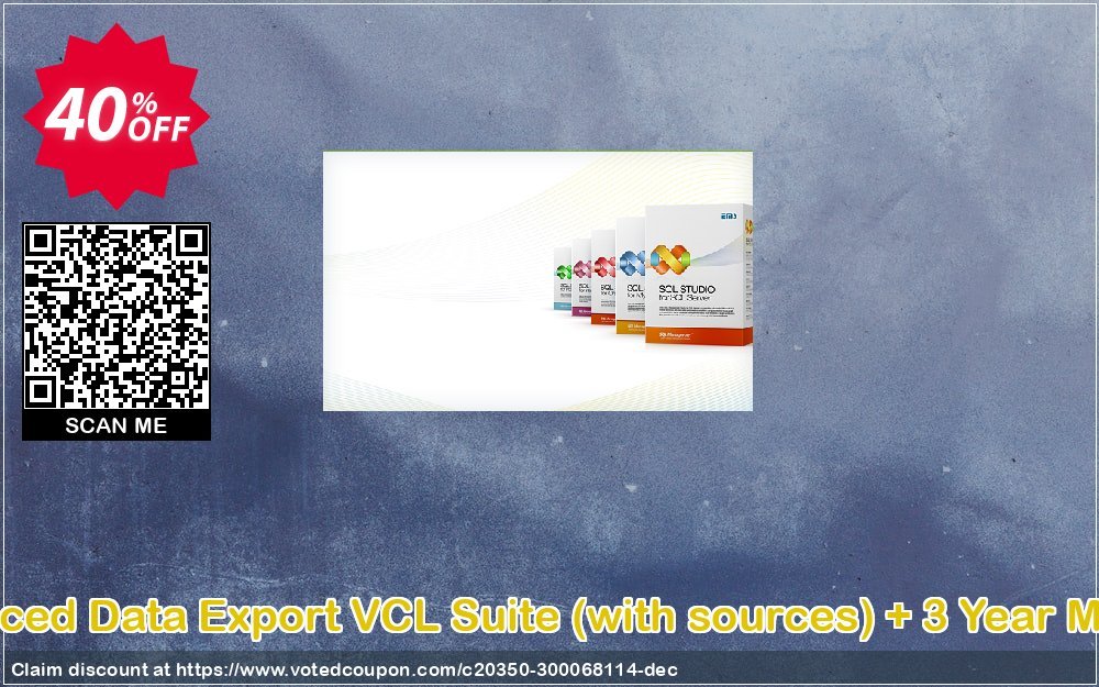 EMS Advanced Data Export VCL Suite, with sources + 3 Year Maintenance voted-on promotion codes