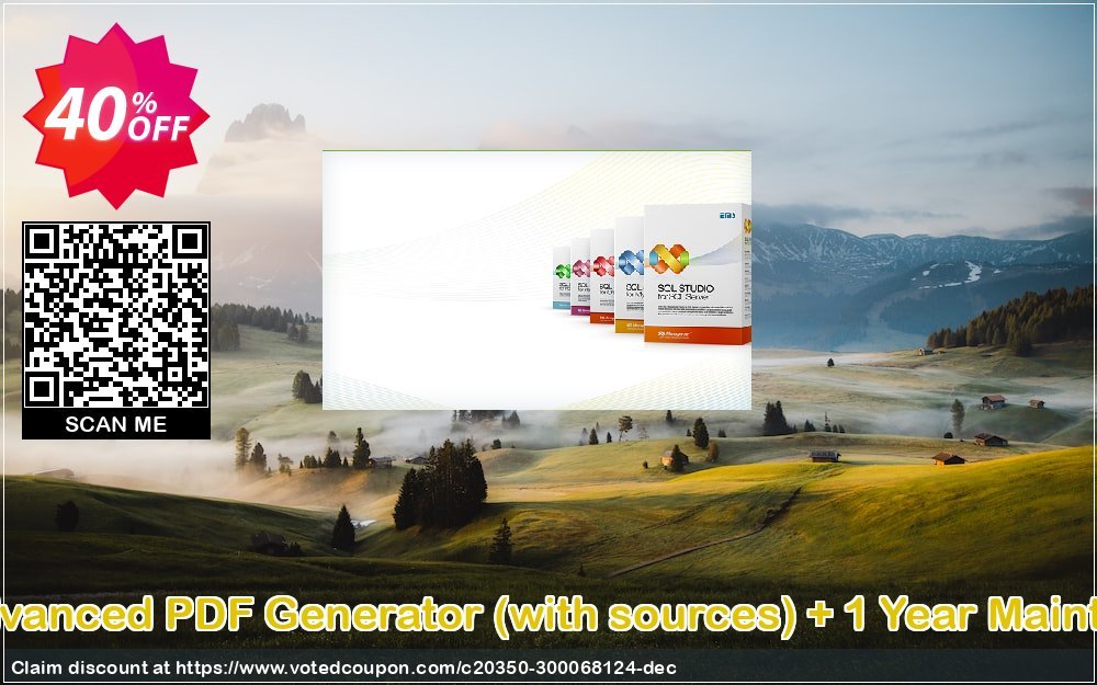 EMS Advanced PDF Generator, with sources + Yearly Maintenance Coupon, discount Coupon code Advanced PDF Generator (with sources) + 1 Year Maintenance. Promotion: Advanced PDF Generator (with sources) + 1 Year Maintenance Exclusive offer 