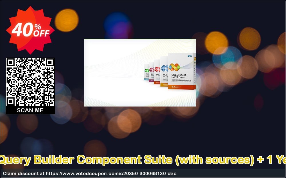 EMS Advanced Query Builder Component Suite, with sources + Yearly Maintenance Coupon, discount Coupon code Advanced Query Builder Component Suite (with sources) + 1 Year Maintenance. Promotion: Advanced Query Builder Component Suite (with sources) + 1 Year Maintenance Exclusive offer 