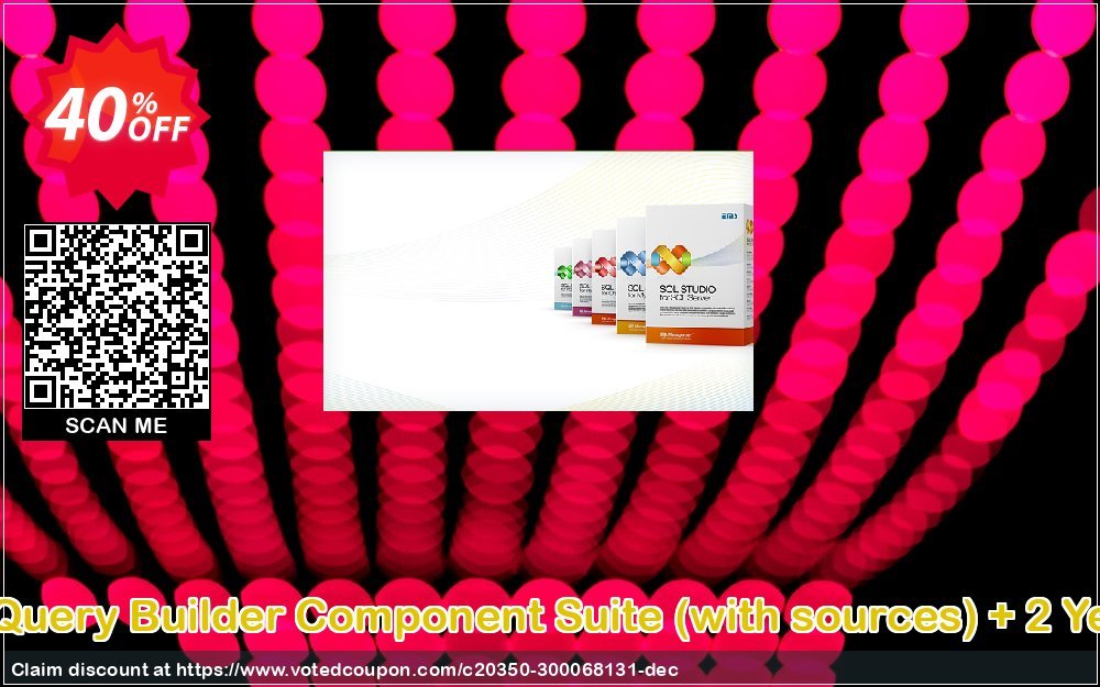 EMS Advanced Query Builder Component Suite, with sources + 2 Year Maintenance Coupon, discount Coupon code Advanced Query Builder Component Suite (with sources) + 2 Year Maintenance. Promotion: Advanced Query Builder Component Suite (with sources) + 2 Year Maintenance Exclusive offer 
