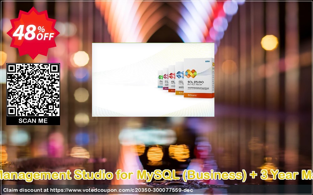 EMS SQL Management Studio for MySQL, Business + 3 Year Maintenance Coupon, discount Coupon code EMS SQL Management Studio for MySQL (Business) + 3 Year Maintenance. Promotion: EMS SQL Management Studio for MySQL (Business) + 3 Year Maintenance Exclusive offer 