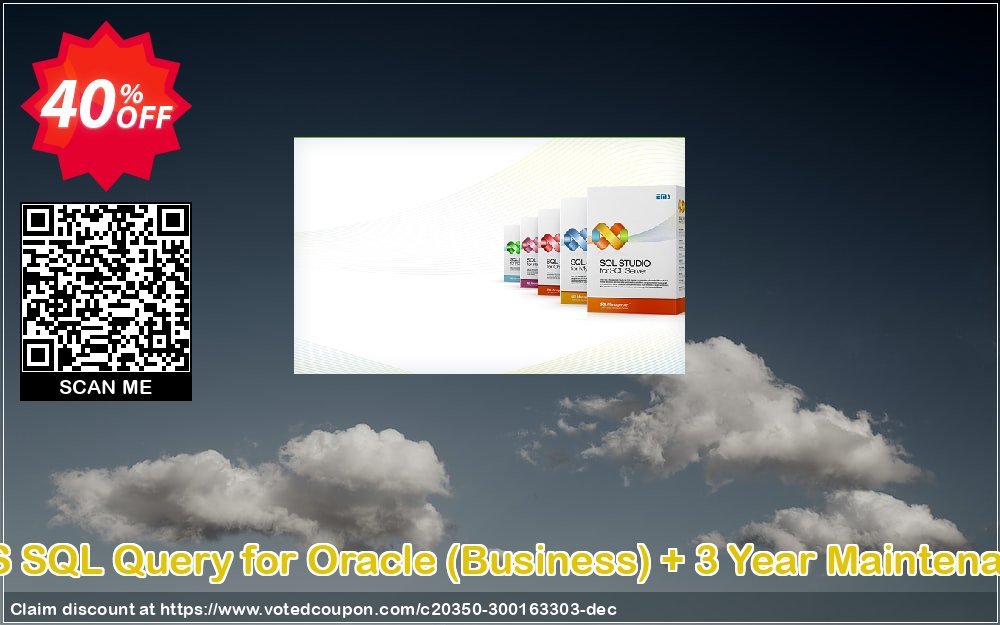 EMS SQL Query for Oracle, Business + 3 Year Maintenance Coupon, discount Coupon code EMS SQL Query for Oracle (Business) + 3 Year Maintenance. Promotion: EMS SQL Query for Oracle (Business) + 3 Year Maintenance Exclusive offer 