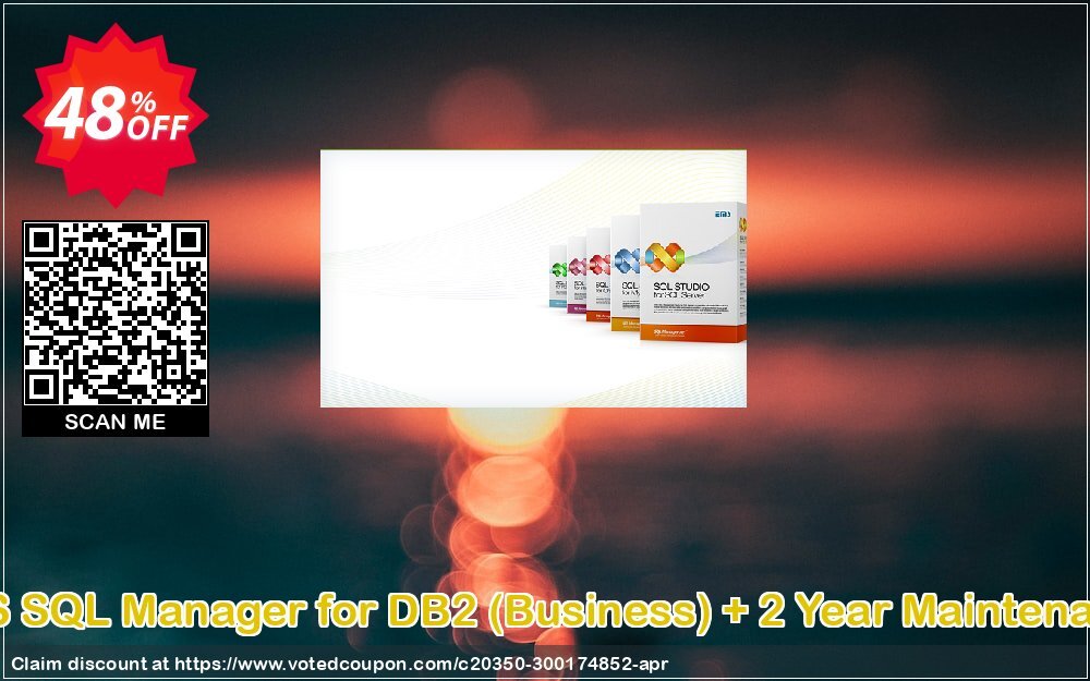 EMS SQL Manager for DB2, Business + 2 Year Maintenance Coupon, discount Coupon code EMS SQL Manager for DB2 (Business) + 2 Year Maintenance. Promotion: EMS SQL Manager for DB2 (Business) + 2 Year Maintenance Exclusive offer 