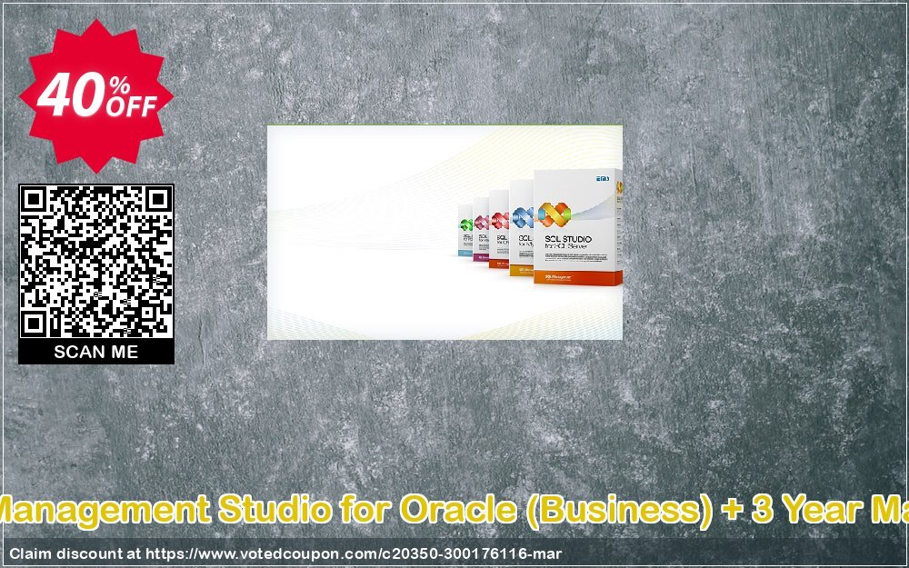 EMS SQL Management Studio for Oracle, Business + 3 Year Maintenance Coupon, discount Coupon code EMS SQL Management Studio for Oracle (Business) + 3 Year Maintenance. Promotion: EMS SQL Management Studio for Oracle (Business) + 3 Year Maintenance Exclusive offer 