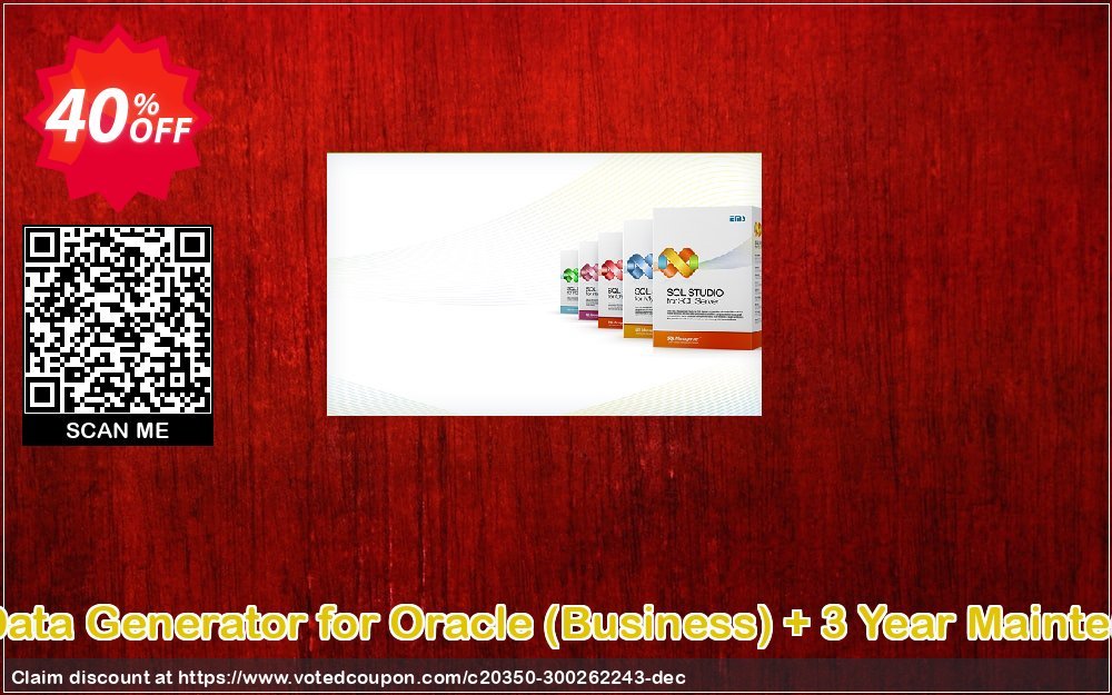 EMS Data Generator for Oracle, Business + 3 Year Maintenance Coupon, discount Coupon code EMS Data Generator for Oracle (Business) + 3 Year Maintenance. Promotion: EMS Data Generator for Oracle (Business) + 3 Year Maintenance Exclusive offer 
